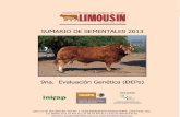 Sumario de Sementales Limousin 2013