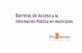 Barreras de acceso a la información pública en municipios