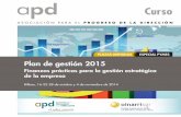APD-Oinarri: Curso Plan de Gestión 2015 (Bilbao)