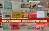 Novedades bibliográficas de la Biblioteca Mario Vargas Llosa - nº 9 agosto setiembre 2014