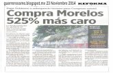Compra Morelos 525% más caro