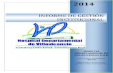 Informe anual de gestion institucional 2014