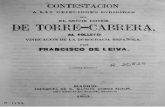 1859 Contestación al Conde de Torre-Cabrera por F. de Leiva