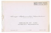 Consejo Profesional de Arquitectura. Circular // no. 1 (1961)