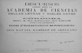 1905 Discursos de la Academia de Córdoba, por F. Marchesi y R. Ramírez de Arellano