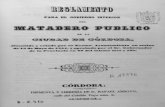 1854 Reglamento para el gobierno interior del Matadero Público