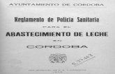 1938 Reglamento... para el abastecimiento de leche en Córdoba