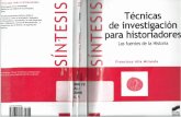 Tecnicas de Investigacion Para Historiadores- Fuentes de La His