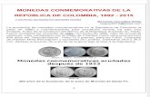 Monedas conmemorativas de la República de Colombia, 1892-2015. Autor Bernardo González White.