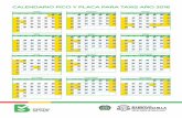 Calendario Pico y Placa para taxis en Barranquilla
