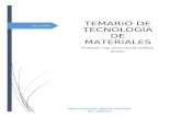 Tecnologia de Materiales (Temario)