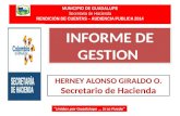 Rendición de Cuentas Secretaria de Hacienda 2014