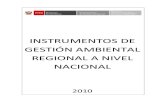 Instrumentos de Gestión Ambiental Regional a Nivel Nacional