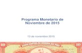 Programa Monetario Noviembre 2015