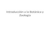 Introducción a La Botánica y Zoología