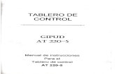 Manual de Instrucciones Para Tablero de Control at 220-5 (CONTROL DE TABLERO ELECTRICO)