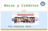 PSU PROCESO 2016 Becas y Créditos. ¿CÓMO PUEDO FINANCIAR MI CARRERA? BECAS DE ARANCEL Es un apoyo económico con el que puedes llegar a cubrir el arancel.