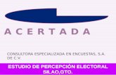 ESTUDIO DE PERCEPCIÓN ELECTORAL SILAO,GTO. CONSULTORA ESPECIALIZADA EN ENCUESTAS, S.A. DE C.V.