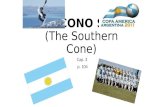 EL CONO SUR (The Southern Cone) Cap. 3 p. 104. EL CONO SUR The Southern Cone Incluye 4 países de Sudamérica Uno de estos países no toca el océano Unos.