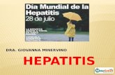 DRA. GIOVANNA MINERVINO.  DIA MUNDIAL CONTRA LA HEPATITIS…28 DE JULIO..  Según las estimaciones de la OMS, 1 millón de personas contraen anualmente.