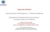 Segundo Módulo Conversatorio Participación y Medio Ambiente Experiencia Participación Comunitaria: Creando Chile en Mi Barrio Christian Matus Madrid Antropólogo.
