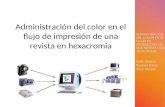 Administración del color en el flujo de impresión de una revista en hexacromia.