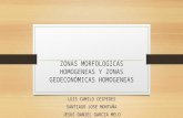 Zonas Morfologicas Homogeneas y Zonas Geoeconomicas Homogeneas