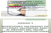 INVERSIONES VALORADAS EN  ACCIONES VALORADAS BAJO  EL MÉTODO DEL VALOR  PATRIMONIAL PROPORCIONAL