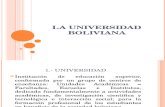 1.- La Universidad en Bolivia