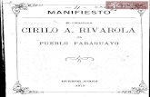 Manifiesto del Ciudadano Cirilo Antonio Rivarola al pueblo paraguayo Buenos Aires año 1873