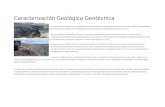 Caracterización Geológica Geotécnica