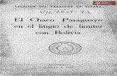 Legación del Paraguay en España, El Chaco Paraguayo en el litigio de limítes con Bolivia Madrid año 1927