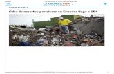 Cifra de Muertos Por Sismo en Ecuador Llega a 654