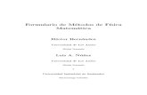 Formulario de Métodos de Física Matemática