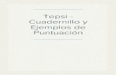 Tepsi - Cuadernillo y Ejemplos de Puntuación
