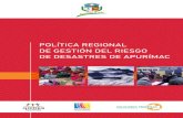 Política Regional de Gestión de Riesgo de Desastres en Apurimac