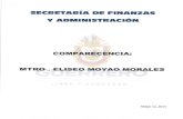 Comparecencia Secretaría de Finanzas y Administracion