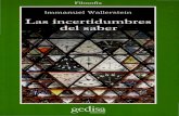Las incertidumbres del saber - Immanuel Wallerstein