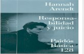 Arendt, Hannah - Responsabilidad y Juicio