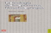 La Teología de Los Primeros Filósofos Griegos - Werner Jaeger
