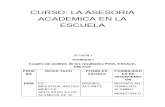 Curso La Asesoria Academica en La Escuela