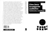 COMO HACER INVESTIGACION CUALITATIVA. Fundamentos y Metodologia. Juan Luis Alvarez-Gayou