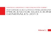 INFORME EJECUTIVO PRELIMINAR PROCESO DE ELECCIONES GENERALES 2013