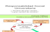 Responsabilidad Social Universitaria PPT Vallaeys, F.