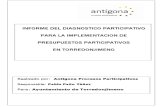 Informe del Diagnóstico participativo para la implementación de Presupuestos Participativos en Torredonjimeno