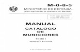 M-0-8-5 Catalogo de Municiones Tomo i Segunda Edicion
