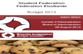 SFUO Budget Presentation to BOA - 2012-2013