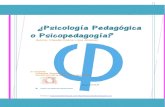 Psicología y pedagogía. Psicología pedagógica.