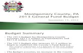 Montco 2013 Budget presentation