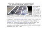 Cómo construir un panel solar de producción de electricidad